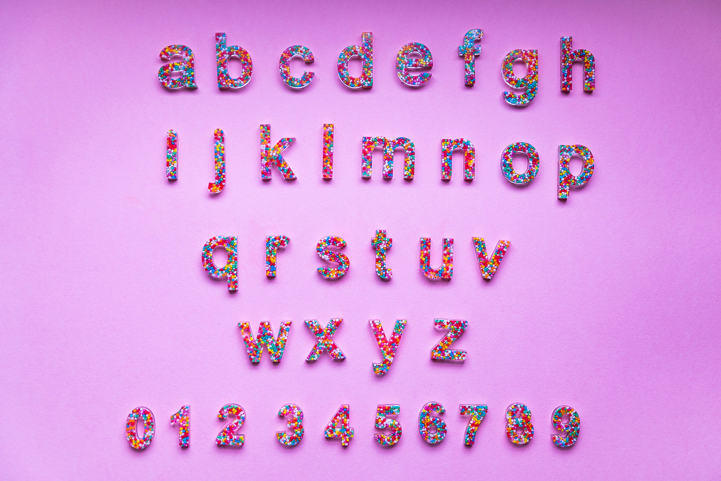LOWERCASE Resin Alphabet